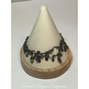 Kenny Mao Vintage Two (2) Strand Multi-Color Crystal Designer Fashion Bracelet